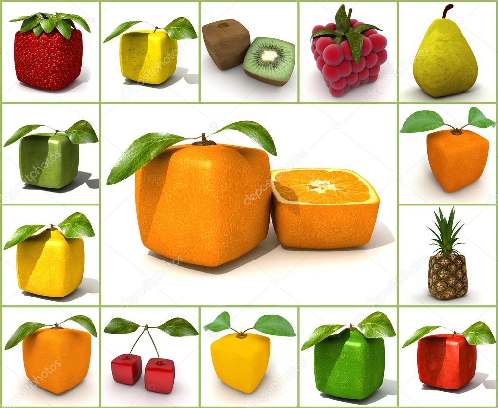Original  fruit collage