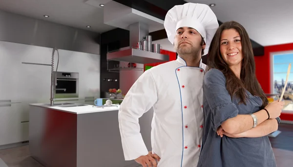 Coloque um chef em sua cozinha — Fotografia de Stock