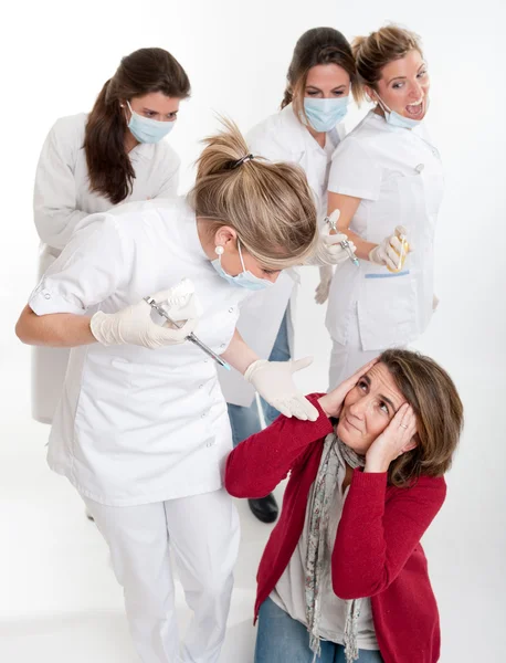 Dentist phobia — Stock Photo, Image