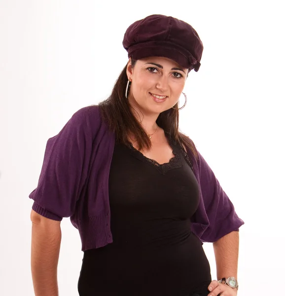 Giovane donna con un cappello — Foto Stock