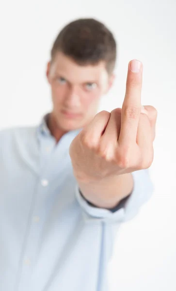 Man being rude — Stock Photo, Image