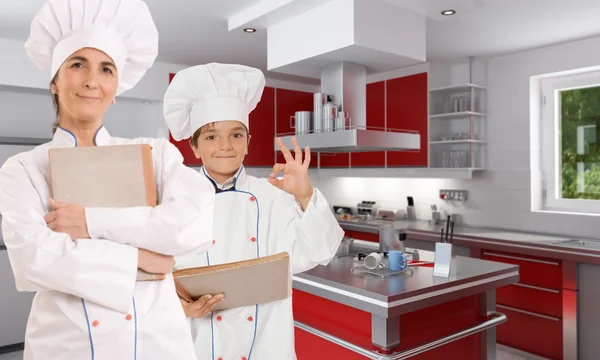 Barnen matlagning lektion — Stockfoto