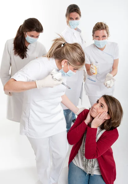 Scared of dentists — Stock Photo, Image