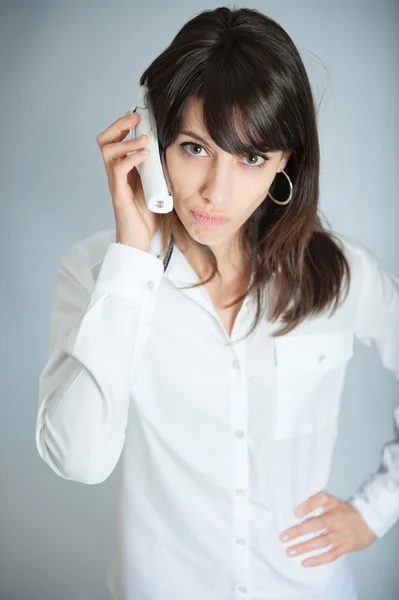 Conversa telefónica irritante — Fotografia de Stock