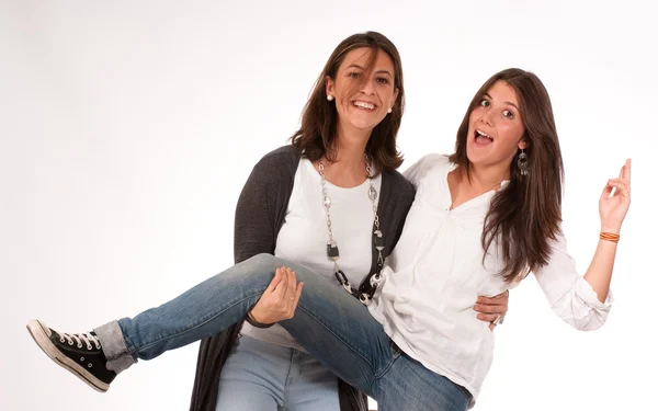 Mamá y su hija jugando —  Fotos de Stock