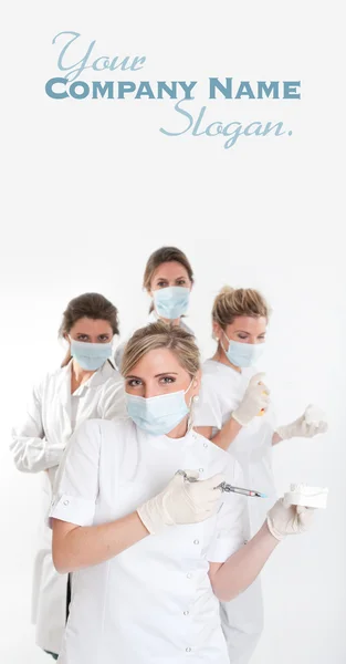 Equipe dentista feminina — Fotografia de Stock