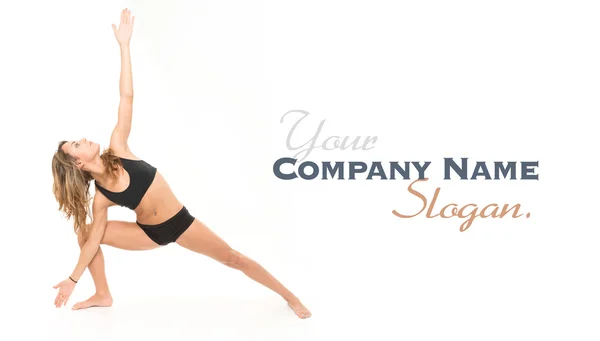 Yoga stretching — Stockfoto