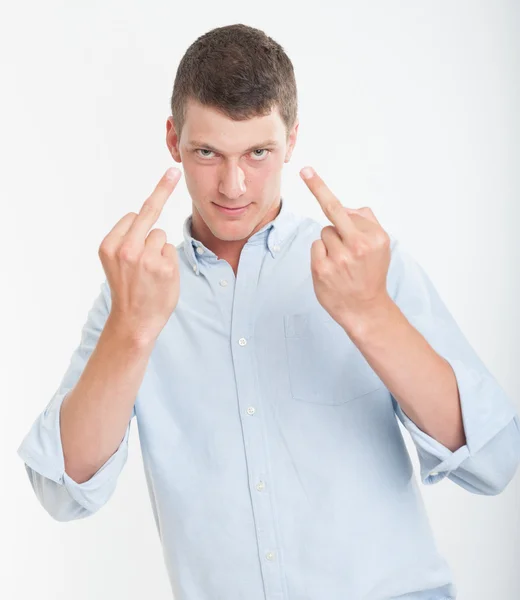 Man being rude Royalty Free Stock Images