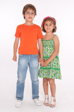 Küçük kız ve erkek