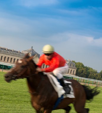 Horserace in Chantilly clipart