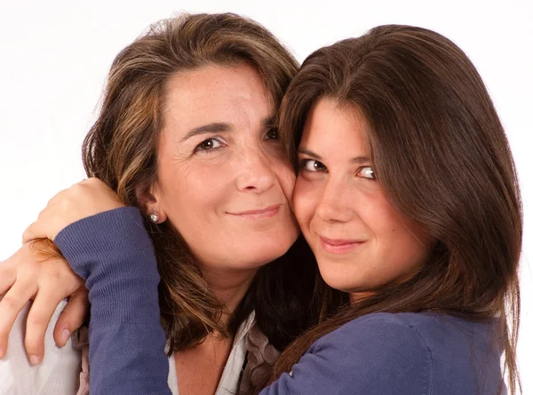 Loving portrait of a mom and her teen daughter — Stock Photo, Image