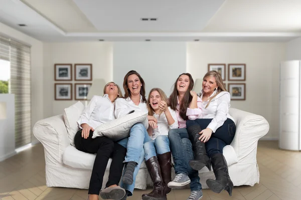 Familie meisjes plezier — Stockfoto