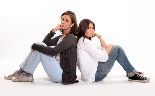 Mom and teenager anger — Stock Photo, Image