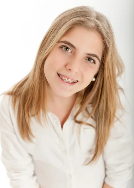 Süßer blonder Teenager — Stockfoto