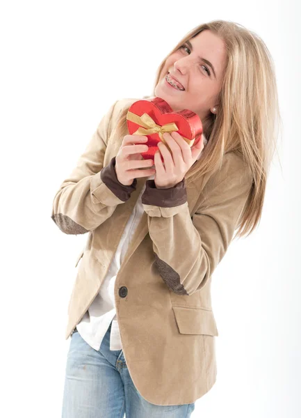 Valentine for teenage girl — Stock Photo, Image