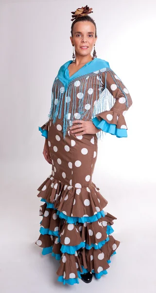 Woman in flamenco dress — Stock Photo, Image