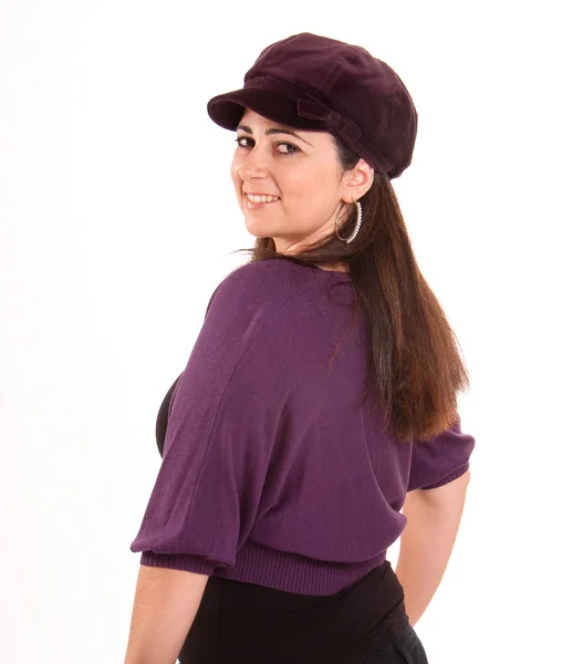 Latin girl wearing a cap — Stock Photo, Image