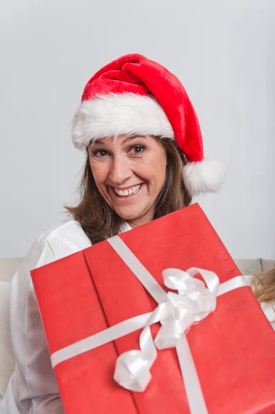 Funny female Santa — Stock Photo, Image
