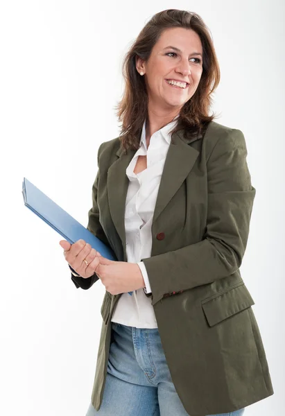 Smiling woman in casual business — Stock Photo, Image