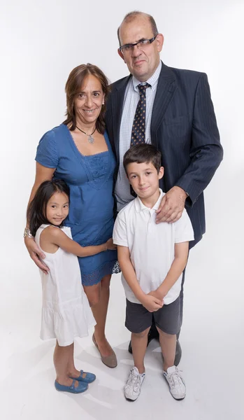 Multiracial familj — Stockfoto