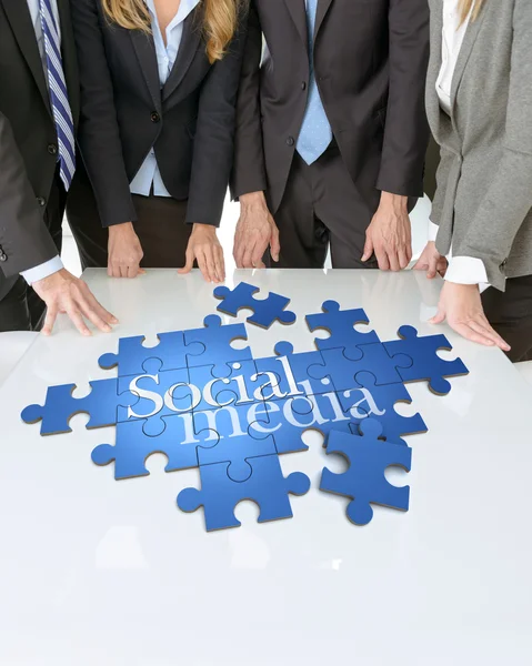 Riunione sui social media — Foto Stock