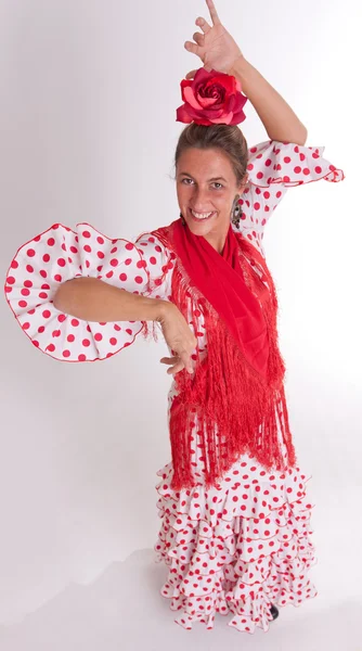 Happy Spanish dancer — Stock Photo, Image