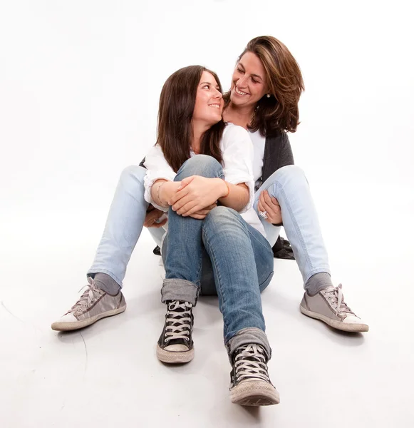 Mother and teenager daughter bonding — Stock Photo, Image
