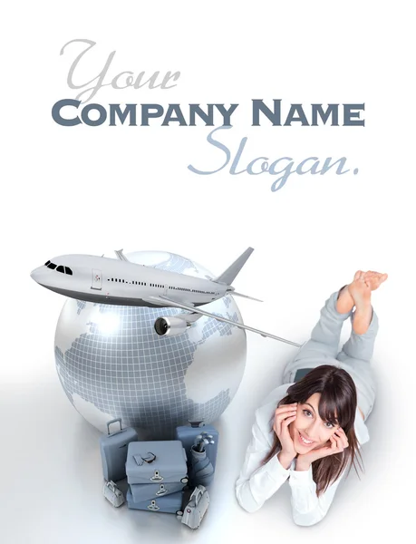 Effortless plane trip organization — Stock Photo, Image