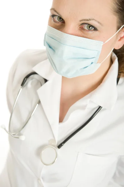 Masked woman doctor — Stock Photo, Image