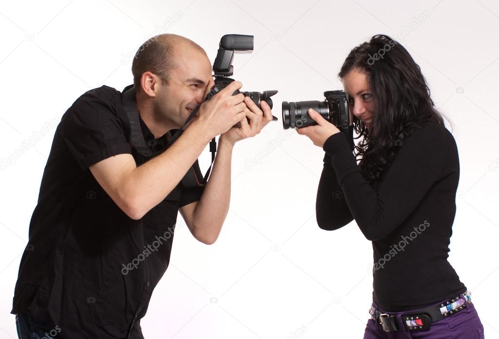 Photographers fooling around