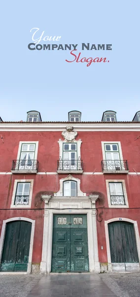 Röda och gröna fasaden — Stockfoto