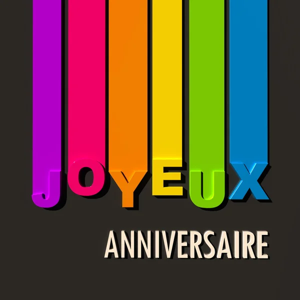 Joyeux anniversaire en français — Photo