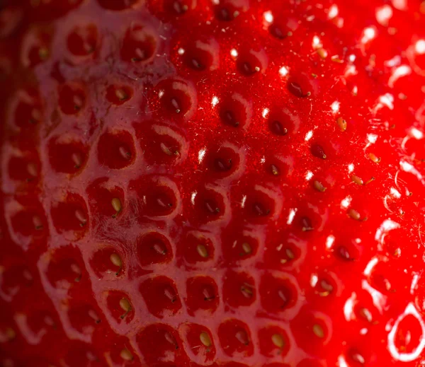 Macro shot on a strawberry — Stock Photo, Image