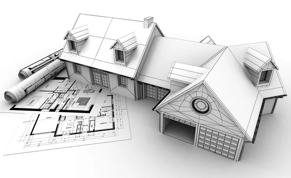 Fertigstellung des Projekts Home Architecture — Stockfoto
