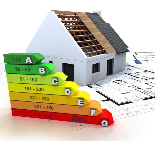 Energieeffizientes Bauen — Stockfoto
