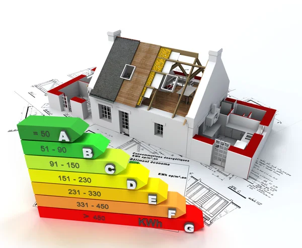 Energieeffizientes Bauen — Stockfoto