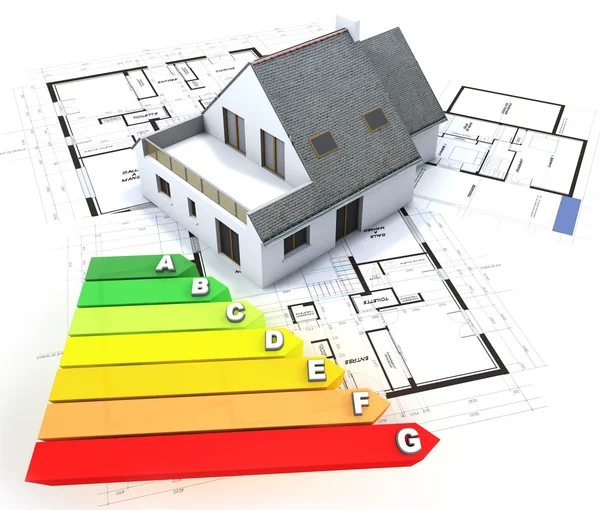 Energy efficient home construction — Stock Photo, Image