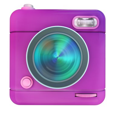 pembe fotoğraf kamera simgesi