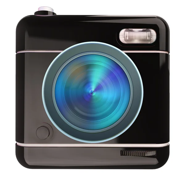 Icono de cámara de fotos negro —  Fotos de Stock