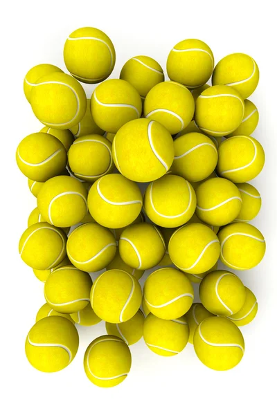 Теннисные мячи на белом фоне — стоковое фото