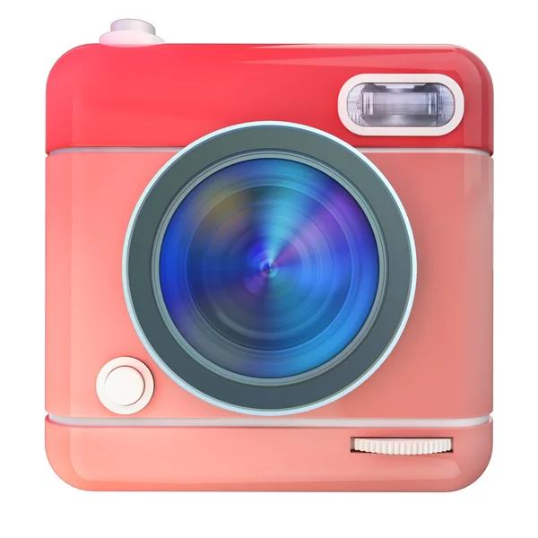 Camera icon pink — Stock Photo, Image