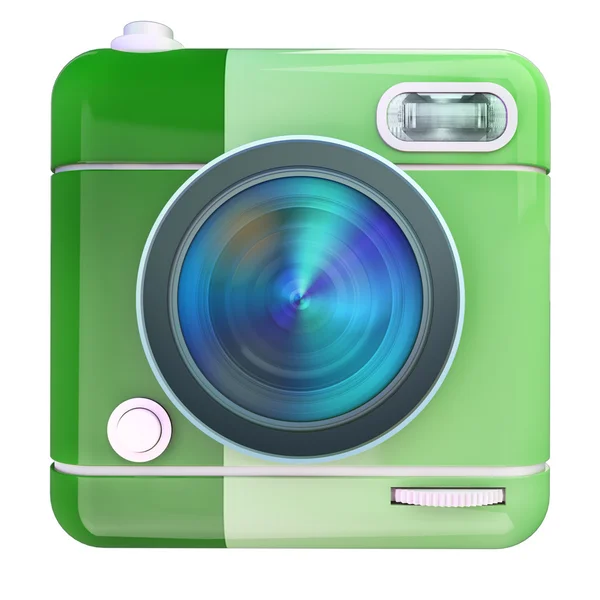 Icona della fotocamera verde — Foto Stock