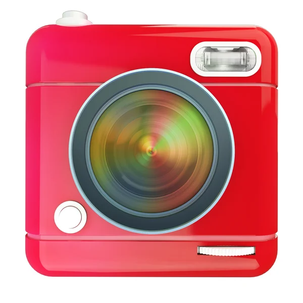 Camera icon red — Stock Photo, Image