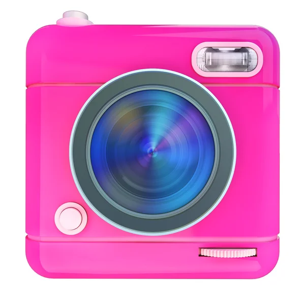 Kamera simgesi pembe — Stok fotoğraf