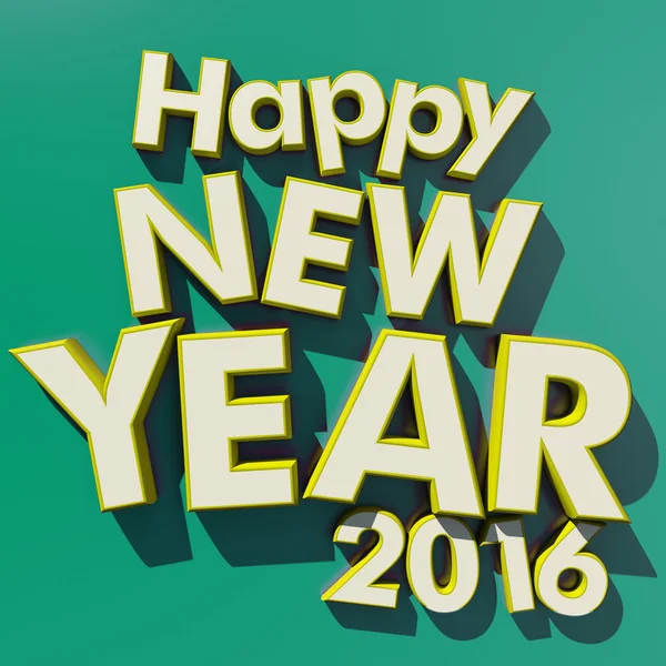 Happy New Year 2016 green background — Stock Photo, Image