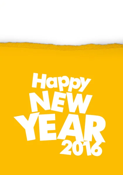 Happy New Year 2016 yellow — Stock Photo, Image