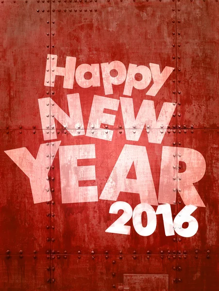 Red industrial Happy new 2016 — Stock Photo, Image