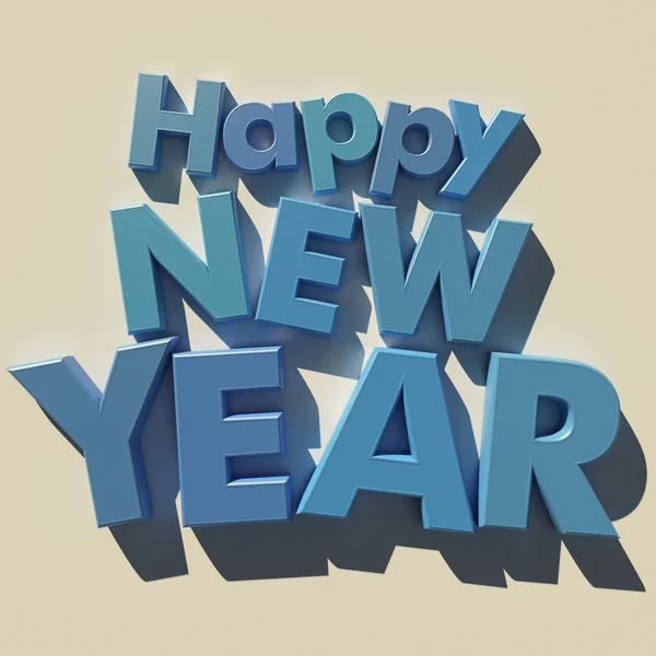Feliz ano novo azul — Fotografia de Stock