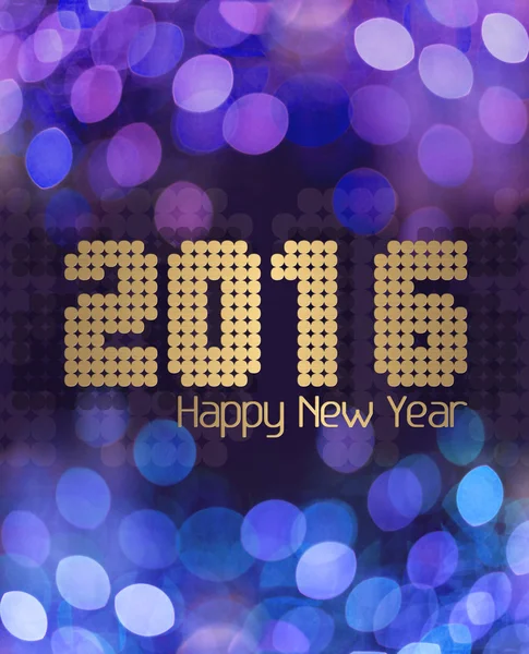 Glittery Happy New Year 2016 blauw — Stockfoto