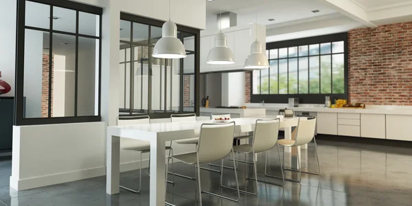 Cocina loft arte — Foto de Stock